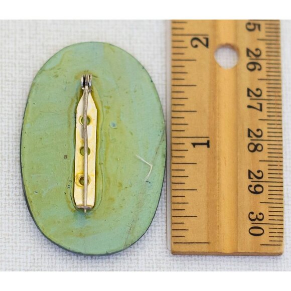 Vintage Forest Stone Brooch - A14 - Picture 2 of 2